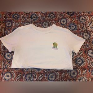 Vans - tan skater t shirt - size L - dessert design